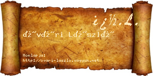 Óvári László névjegykártya