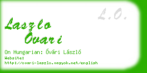 laszlo ovari business card